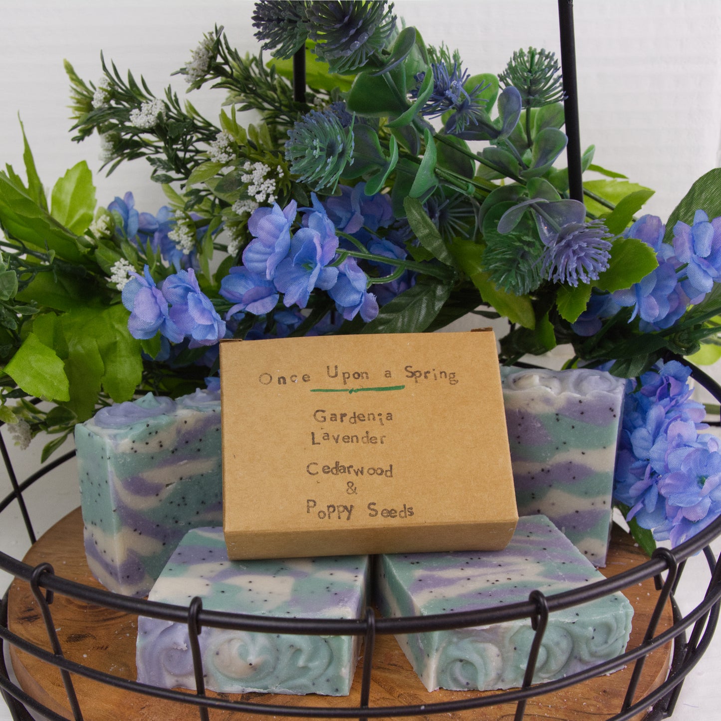 "Once Upon a Spring" (Cedarwood, Gardenia & Lavender with Poppy Seeds) Signature Soap Bar - A Simple Kind of Clean - Silva Irvine Soap Company