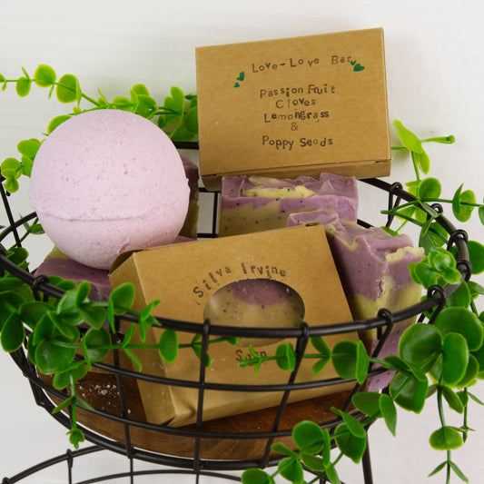 Silva Irvine's "Love-Love Bar  (Passion Fruit Blossom, Cloves & Lemongrass with Poppy Seeds)" Soap Bar - A Simple Kind of Clean