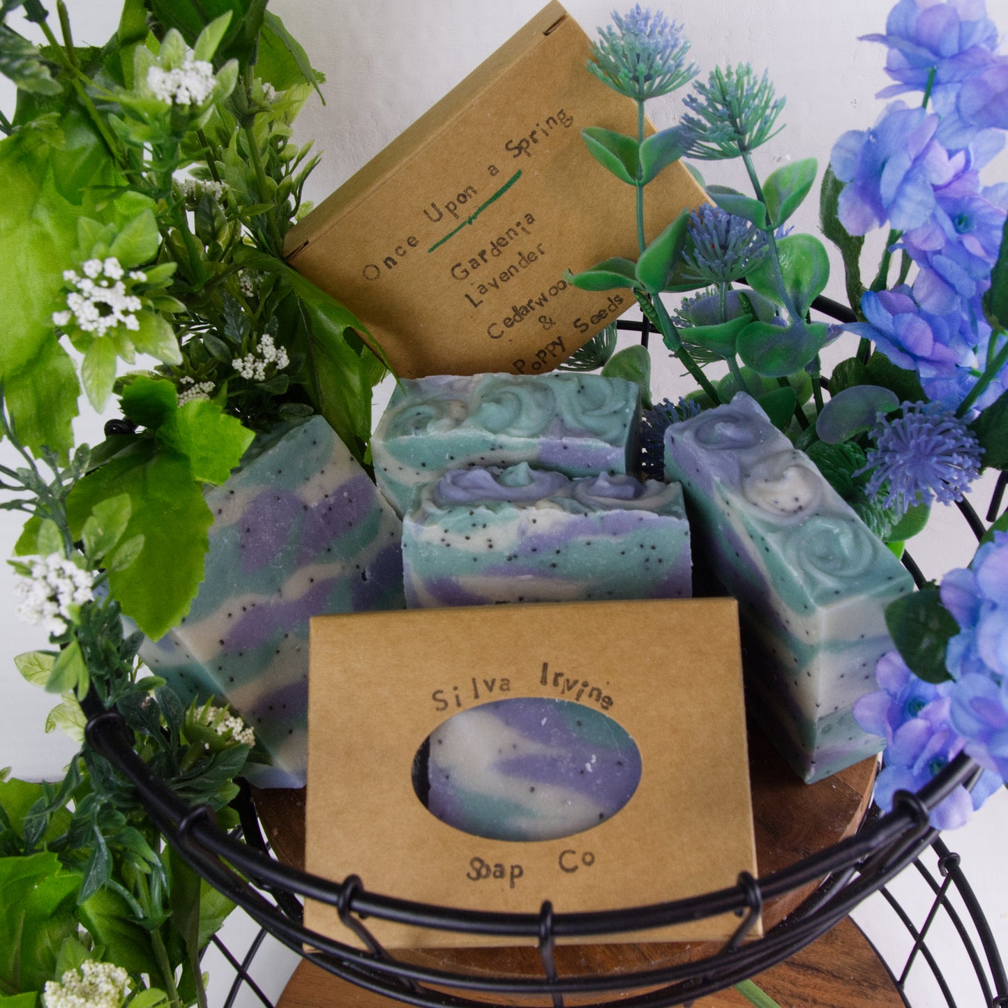 "Once Upon a Spring" (Cedarwood, Gardenia & Lavender with Poppy Seeds) Signature Soap Bar - A Simple Kind of Clean - Silva Irvine Soap Company