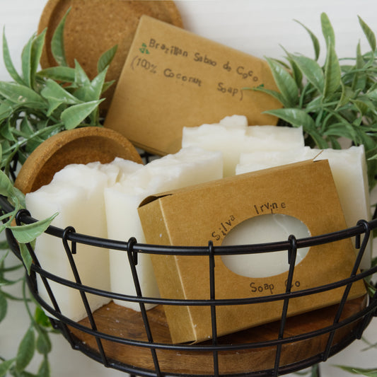 Silva Irvine Soap Company: "Sabão de Coco/Brazilian Coconut Soap Bar (Scent-free & Dye-free)"